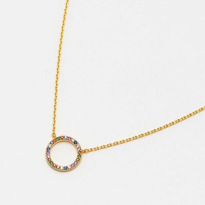 Rainbow Circle Necklace