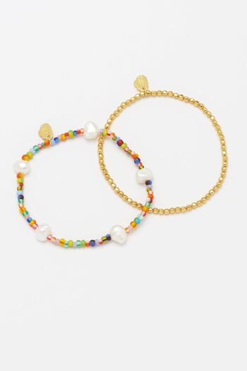 Ensemble de bracelets de perles arc-en-ciel 1