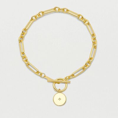 Bracelet étoile en forme de T avec pièce de monnaie