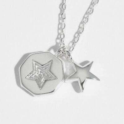 Star Concave Charm Necklace