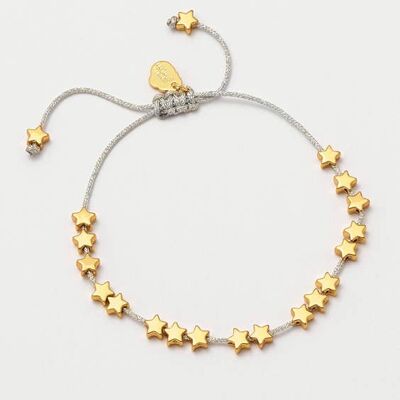 Bracelet Stars So Bright avec cordon métallique argenté - Gold Pl