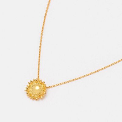 Halskette mit Sonnenblumenanhänger