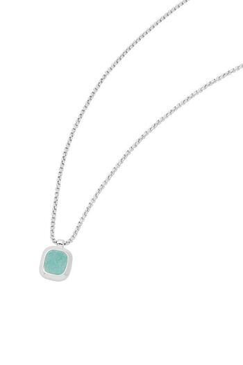 Pendentif Tablette Argent / Amazonite 3