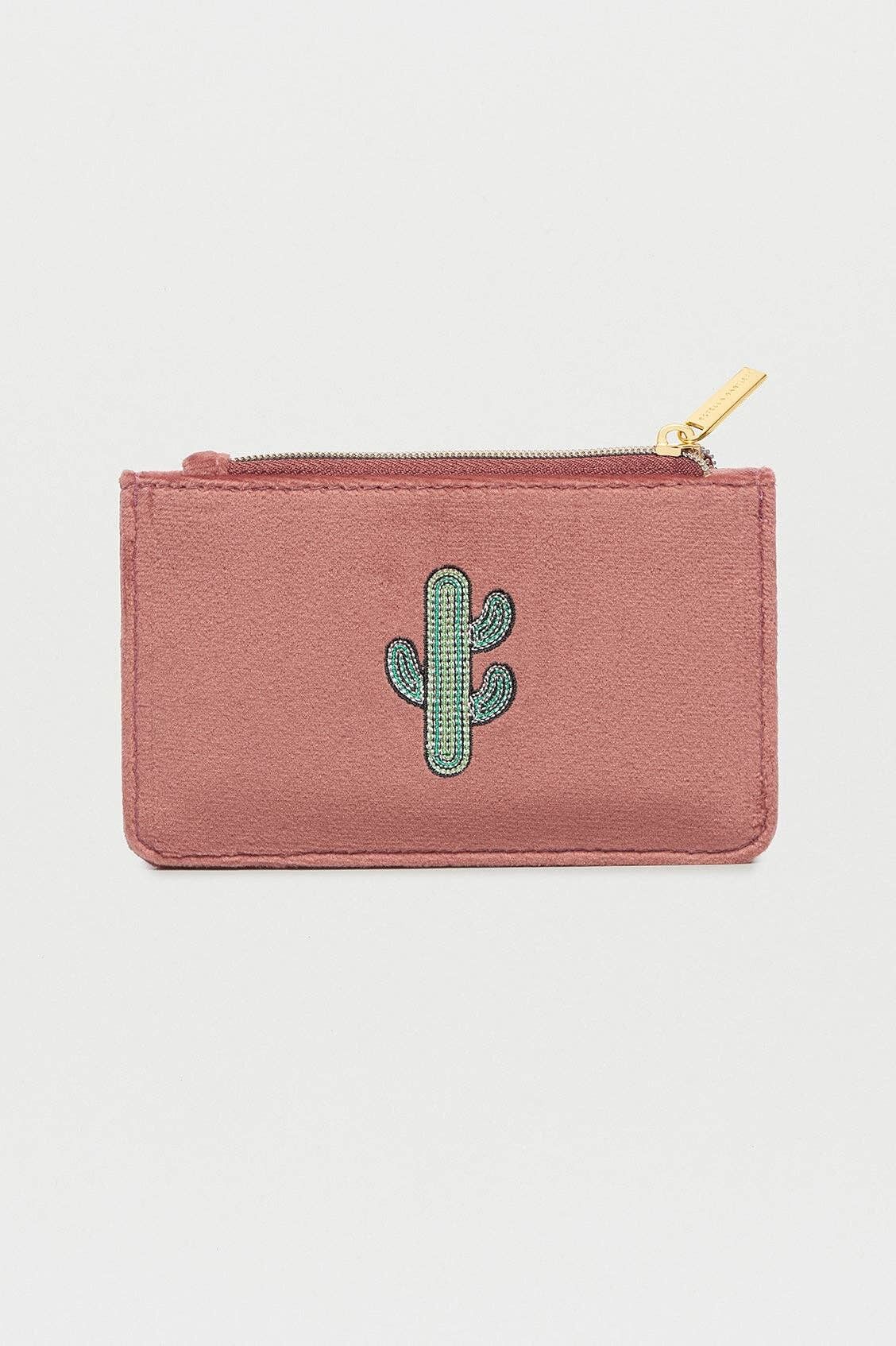 Buy wholesale Embroidered Cactus Card Purse