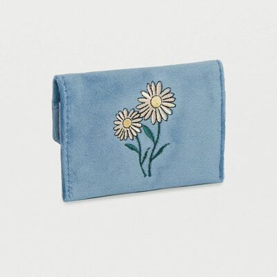 Embroidered Daisy Envelope Card Holder