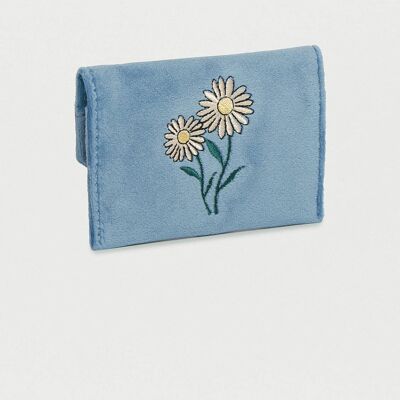 Embroidered Daisy Envelope Card Holder