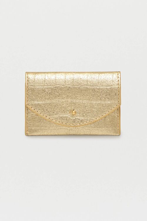 Envelope Card Holder Gold Croc