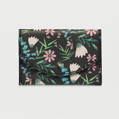 Porte-Cartes Enveloppe Floral Foncé