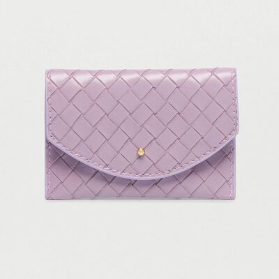 Porte-Cartes Enveloppe Tissage Lilas