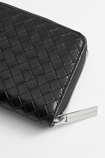 Porte-monnaie Zip Tissage Noir 3