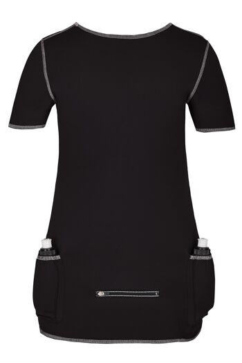 T-shirt femme Ladyworks avec porte-bouteille, noir 2