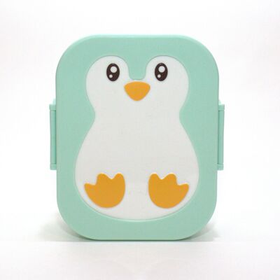 Zurück zur Schule – Back to School – Pinguin-Snackbox – Minze – BPA-frei