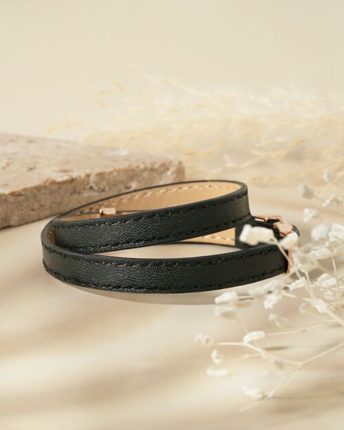 Bracelet double noir