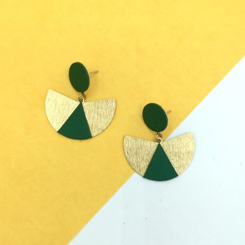 Boucles d'oreilles Ewa vert sapin