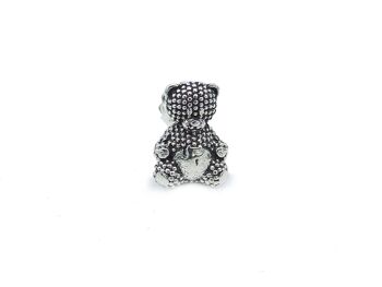 Boucle d'oreille bouton Mono Teddy Bear 1