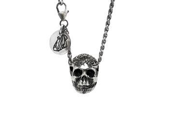 Pendentif tête de mort cercles 2