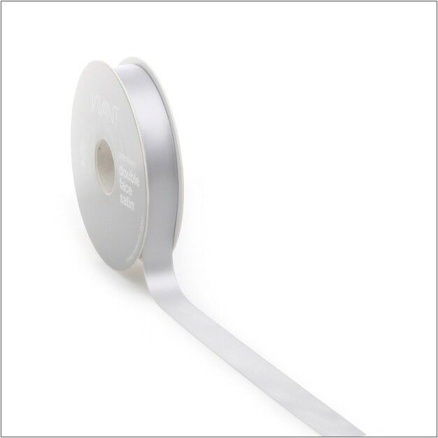 Nastro di raso - argento - 16 mm x 25 metri