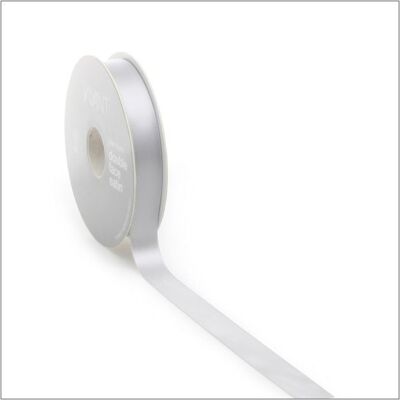 Satijn lint – zilver - 16 mm x 25 meter