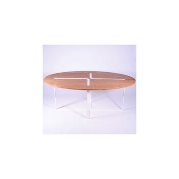 Table ovale design Sangle en chêne massif 2