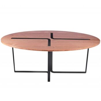 Table ovale design Sangle en chêne massif 7