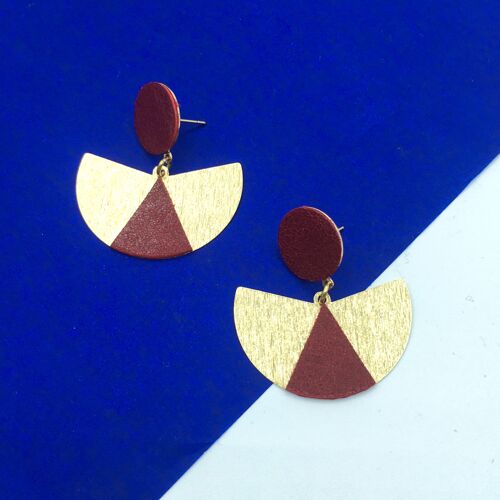 Boucles d'oreilles Ewa rouge sang