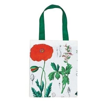 Sac fourre-tout en coton Luxe, Poppy, Hortus Botanicus