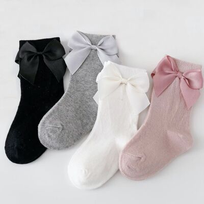Jade - set of 4 CHILDREN'S socks with bow
