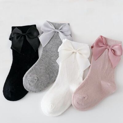 Jade - set of 4 CHILDREN'S socks with bow