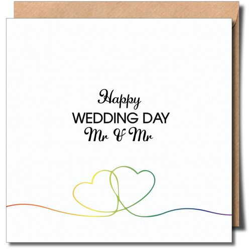 Happy Wedding Day Mr & Mr Greeting Card.