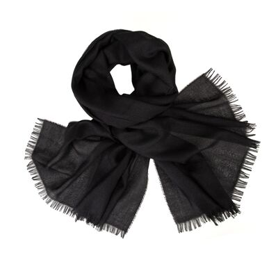 Weekender Black Cashmere & Silk Scarf