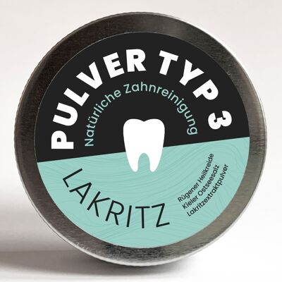 SCHETTLER's tooth cleaning powder - powder type 3 - liquorice