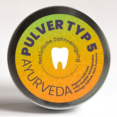 Polvere per la pulizia dei denti SCHETTLER - polvere tipo 5 - Ayurveda