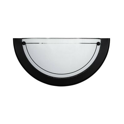 Applique murale 1010 en verre blanc avec cadre en métal (1xE27)-07/01100