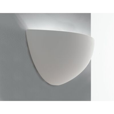 ABEL wall light in paintable white plaster with upward lighting
