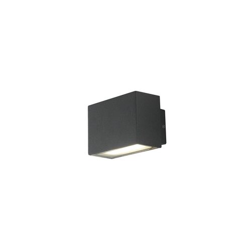 Applique Agera per esterni, con LED 3W o 8W in alluminio nero goffrato. Disponibile in due dimensioni-LED-W-AGERA-90