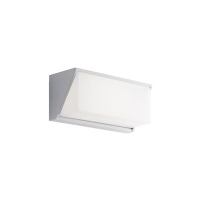Aplique de exterior LED angular Luxon, en aluminio antracita o blanco gofrado-LED-W-LUXON BCO