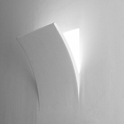 Wall light Anima in paintable white plaster (2xE14)
