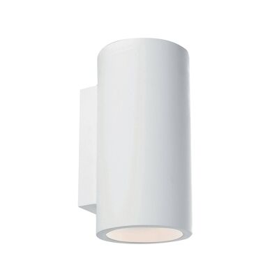 Applique BANJIE in gesso bianco verniciabile con luce biemissione (2xGU10)-I-BANJIE-L-AP