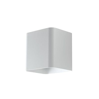 Biome outdoor wall light in white or black embossed aluminum-LED-W-BIOME BCO