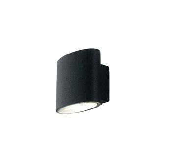 Applique d'extérieur Boxter en aluminium gaufré disponible en bronze, noir, argent ou blanc-LED-W-BOXTER BCO 2
