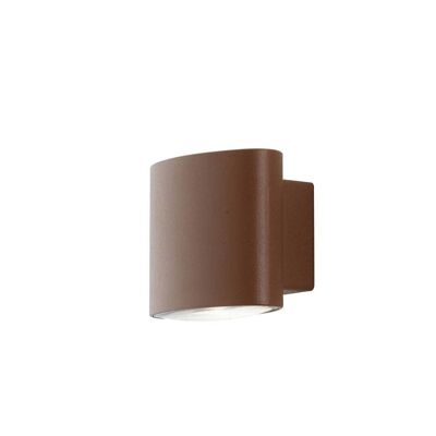Applique Boxter per esterni in alluminio goffrato disponibile bronzo, nero, argento o bianco-LED-W-BOXTER BRO