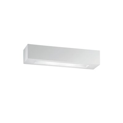 Rectangular CANDIDA wall light in paintable white plaster with biemission light-I-CANDIDA-AP