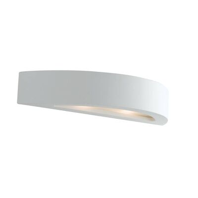 CORTINA applique in paintable white plaster and satin diffuser with bi-emission light-I-CORTINA-AP