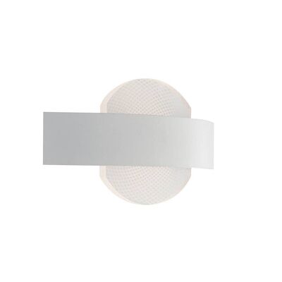 Eternity LED wall light 10W in matte white metal and transparent and satin diffuser-LED-ETERNITY-AP