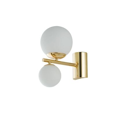 Hera wall light in gold metal with blown glass diffusers-I-HERA-AP2