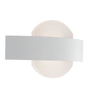 Himalaya LED wall light 10W in matte white metal and transparent and satin diffuser-LED-HIMALAYA-AP