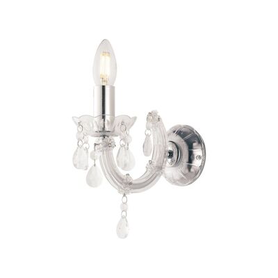 Houston applique with drop pendants available in copper, transparent or multicolor (1xE14)-I-HOUSTON-AP TR