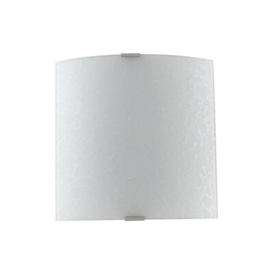 Lámpara de pared en cristal satinado con decoración de mármol blanco (1XE27)-72/00212