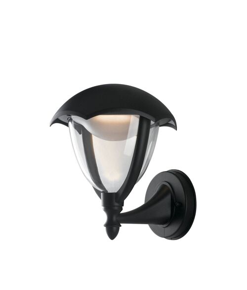 Applique lanterna LED Megan per esterni in alluminio con diffusore in policarbonato-LANT-MEGAN/AP1A