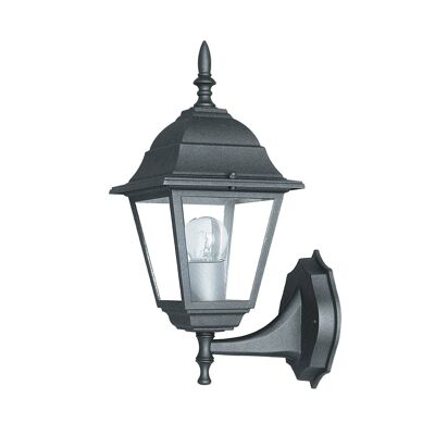 Aplique farol de exterior Roma de aluminio inyectado con difusor de cristal (1xE27)-5